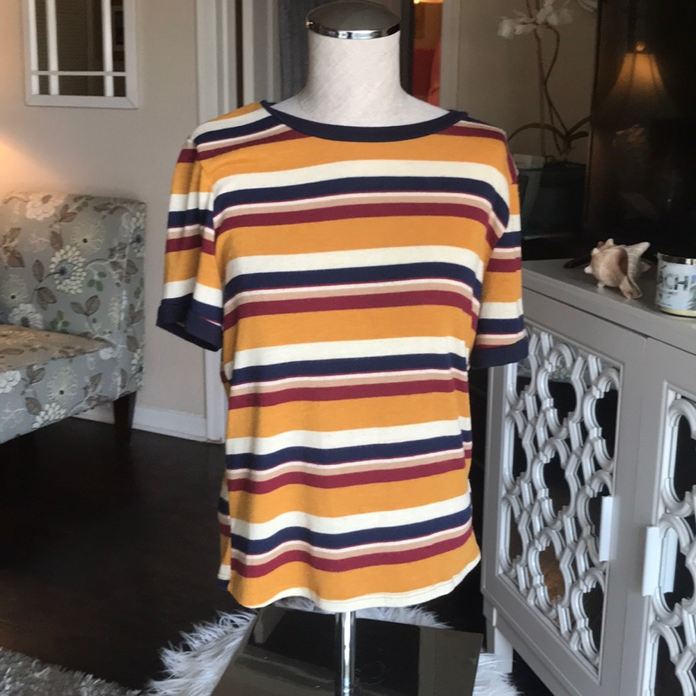 “Gaze” L striped t-shirt